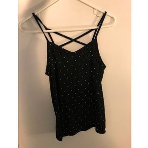 Black criss cross tank